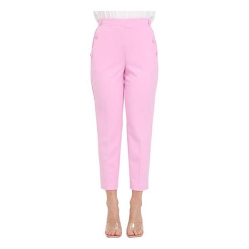 Cropped Trousers ViCOLO , Pink , Dames