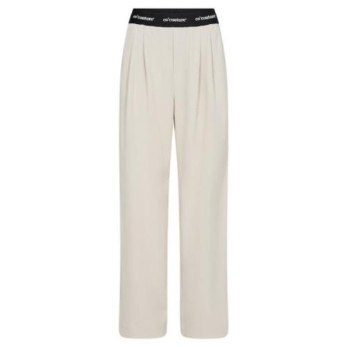 AminaCC Logo Lange Broek Co'Couture , Beige , Dames