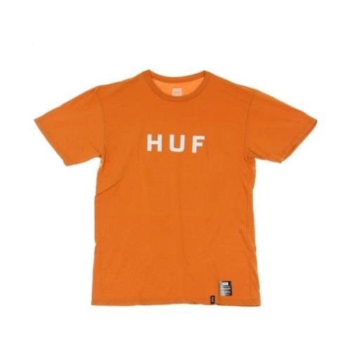 Rust Streetwear Logo Essentials T-Shirt HUF , Orange , Heren