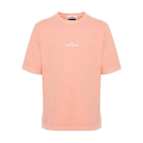 T-Shirts Stone Island , Pink , Heren