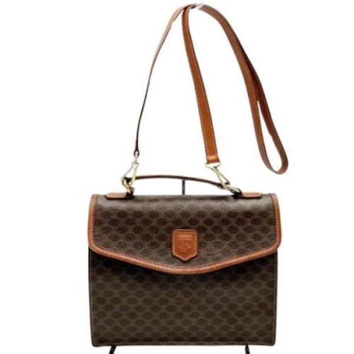 Pre-owned Canvas shoulder-bags Celine Vintage , Brown , Dames