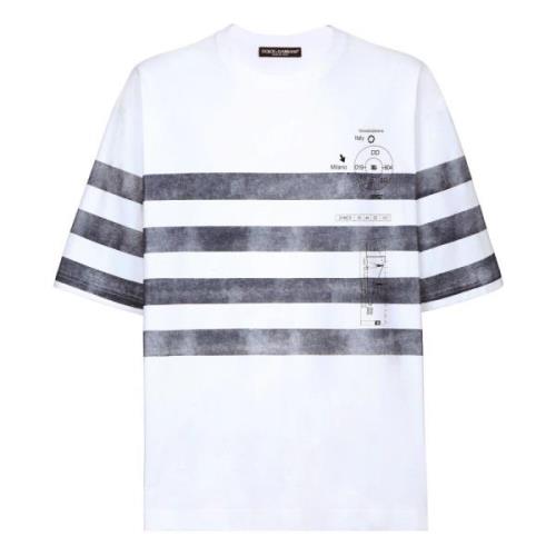 Designer T-shirts en Polos Dolce & Gabbana , White , Heren