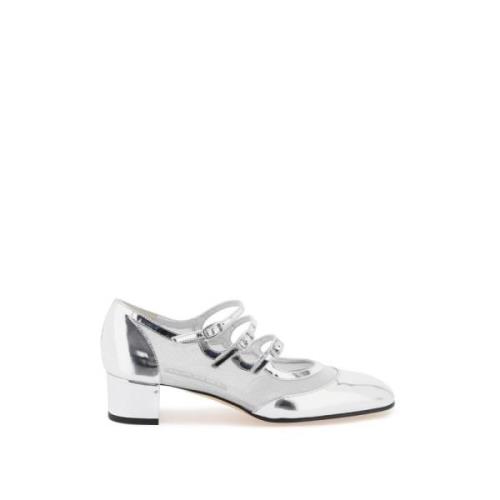 Gelamineerd leren Mary Jane schoenen Carel , Gray , Dames