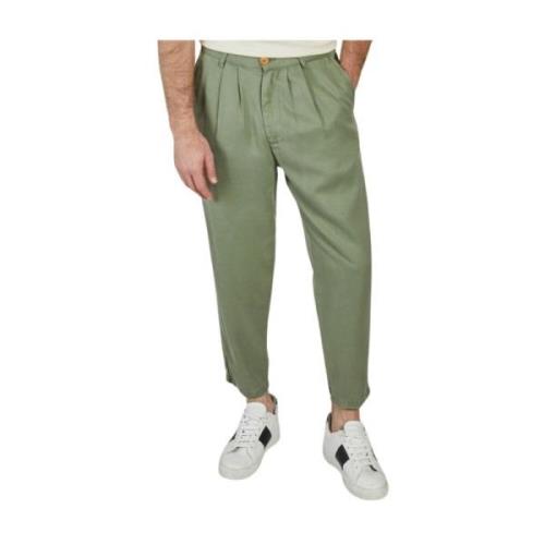 Cropped Trousers Olow Paris , Green , Heren
