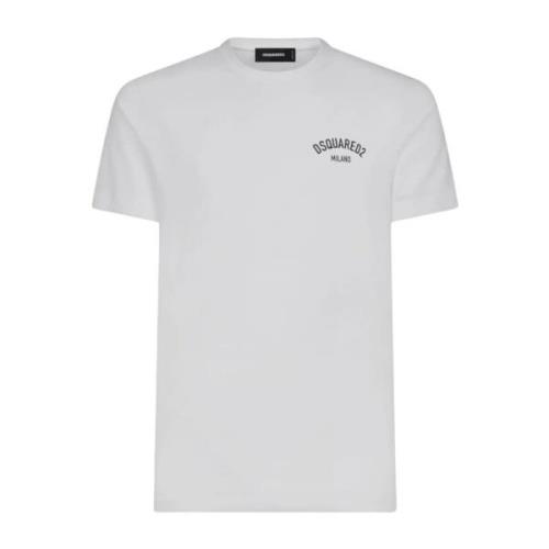 Stijlvol Katoenen T-shirt Dsquared2 , White , Heren