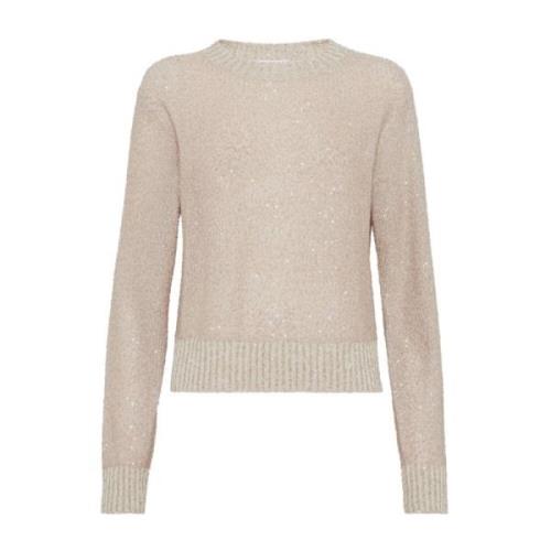 Luxe Cashmere Sweaters Brunello Cucinelli , Beige , Dames