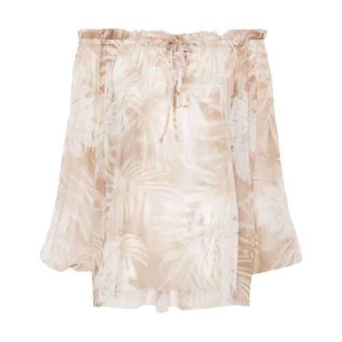 Beige Blouse van Ermanno Firenze Ermanno Scervino , Beige , Dames