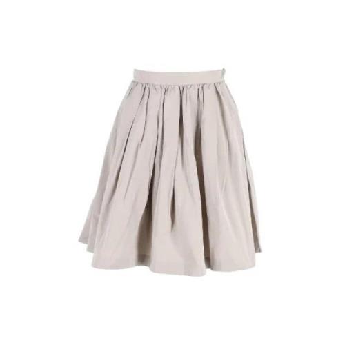 Pre-owned Cotton bottoms Miu Miu Pre-owned , Beige , Dames