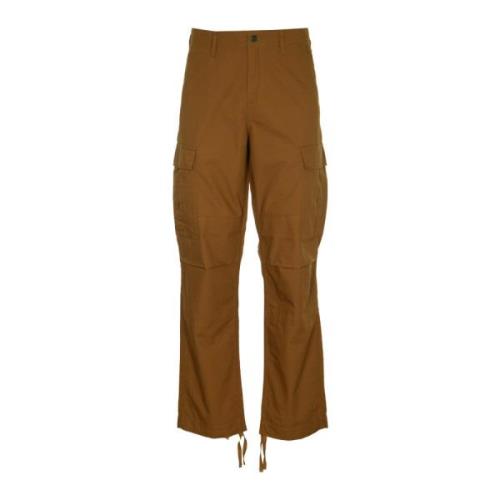 Straight Trousers Carhartt Wip , Brown , Heren