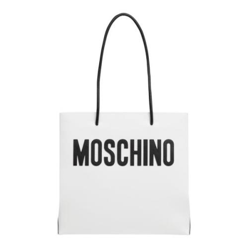 Logo Tote bag Moschino , White , Dames