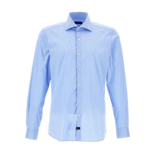 Blauwe Casual Overhemden Fay , Blue , Heren