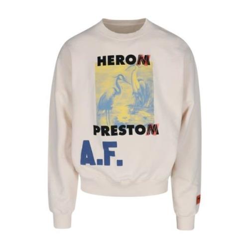 Beige Katoen Grafische Print Sweatshirt Heron Preston , Multicolor , H...
