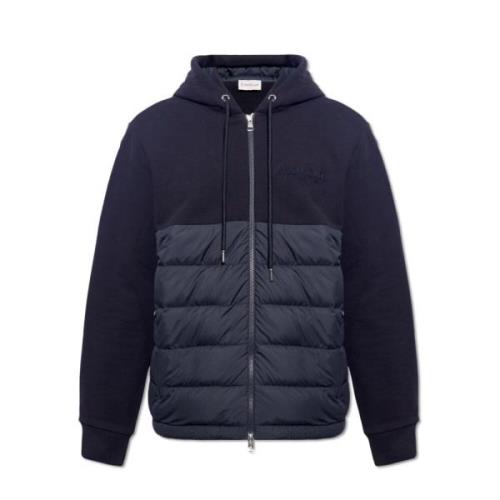 Hoodie met logo Moncler , Blue , Heren