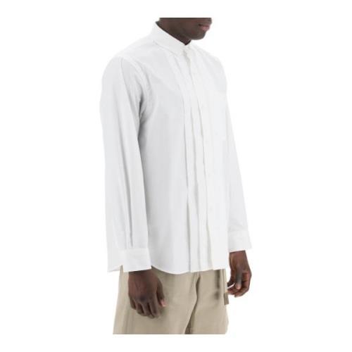 Gelaagd popelineffect overhemd Sacai , White , Heren