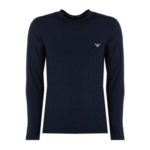 Long Sleeve Tops Emporio Armani , Blue , Heren