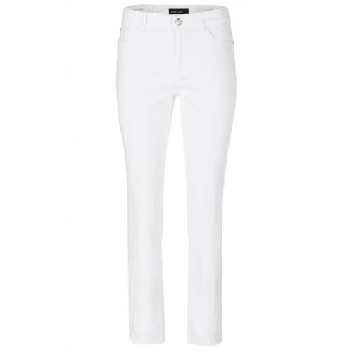 Klassieke Cropped Denim Jeans Marc Cain , White , Dames