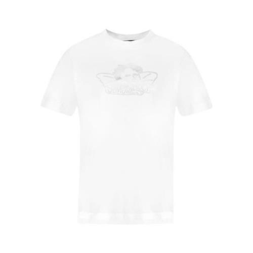 Engel Grafisch Katoenen T-Shirt - Wit/Zilver Simone Rocha , White , Da...