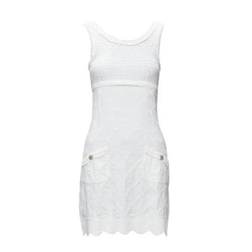 Pre-owned Fabric dresses Chanel Vintage , White , Dames