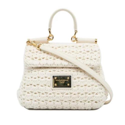 Pre-owned Knit handbags Dolce & Gabbana Pre-owned , White , Dames