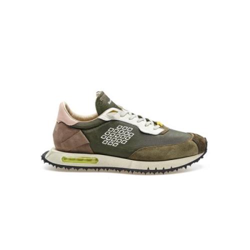 Militair Groene Sneakers Space Race Wamp Be Positive , Multicolor , He...