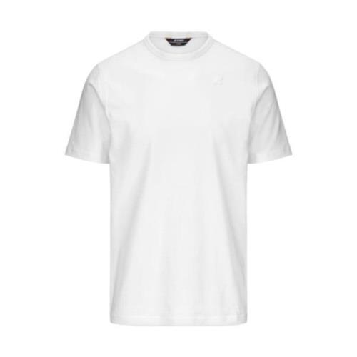 Stretch Jersey Wit T-Shirt K-Way , White , Heren