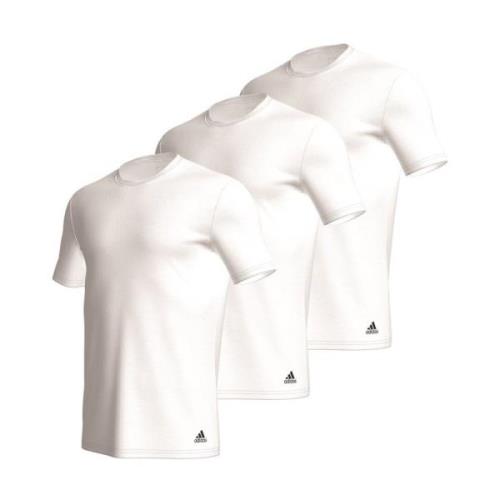 Basis Ronde Hals T-Shirt 3-Pack Adidas , White , Heren