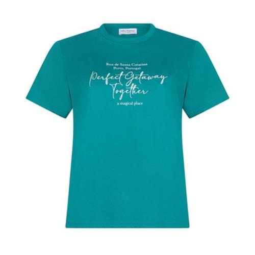 Salie T-shirt in wit Lofty Manner , Blue , Dames