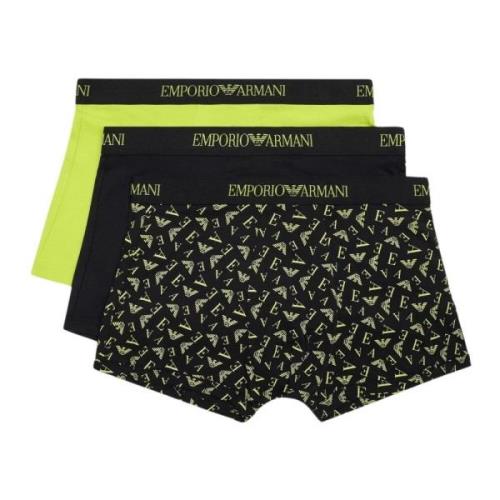 3 Pack Gebreide Shorts Trunks Emporio Armani , Multicolor , Heren