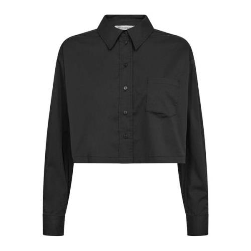 Zwarte Cottoncc Crisp Crop Shirt Blouse Co'Couture , Black , Dames