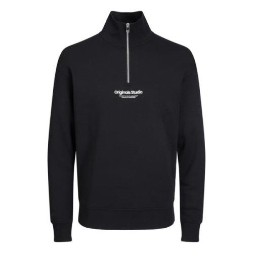 Vesterbro Sweatshirt met rits Jack & Jones , Black , Heren