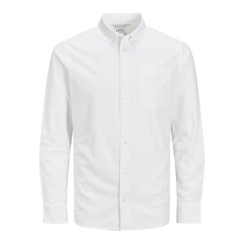 Slimfit Oxford Button-Down Overhemd Jack & Jones , White , Heren