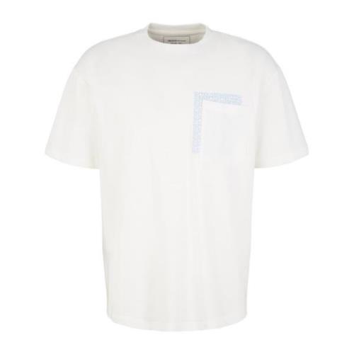 Casual T-shirt met borstzak Tom Tailor , White , Heren