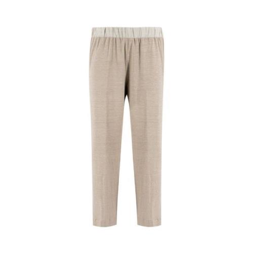 Straight Trousers Le Tricot Perugia , Beige , Dames