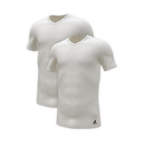 T-Shirts Adidas , White , Heren