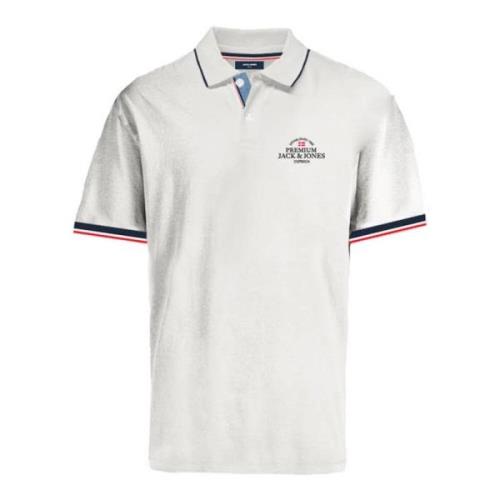 Klassiek Poloshirt met Logo Stitching Jack & Jones , White , Heren