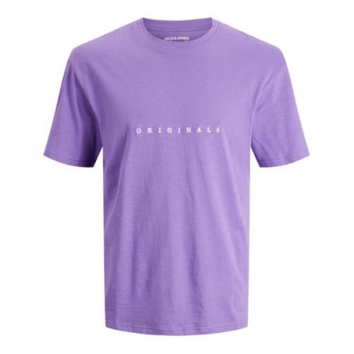 Copenhagen Korte Mouw Geborduurd T-Shirt Jack & Jones , Purple , Heren