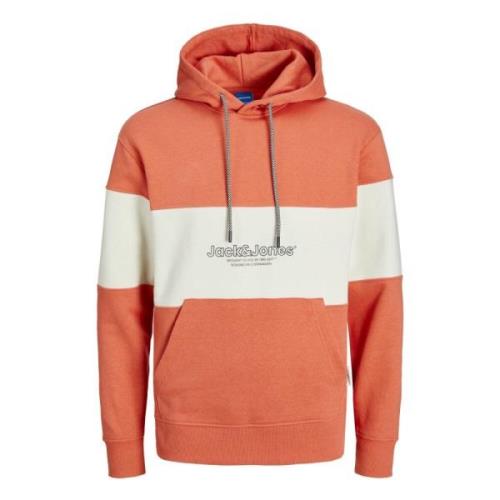 Colorblock Hoodie Sweatshirt Jack & Jones , Orange , Heren