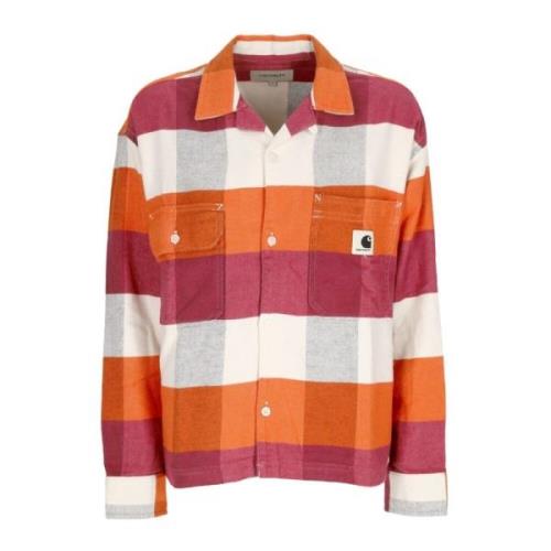 Lyman Check/Kumquat Overhemd met Lange Mouwen Carhartt Wip , Orange , ...
