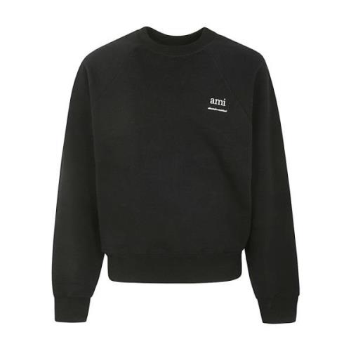 Zwarte Sweatshirt AM Stijl 001 Ami Paris , Black , Heren