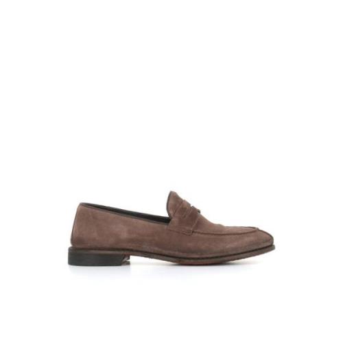 Lichtbruine Suède Loafers Alberto Fasciani , Brown , Heren