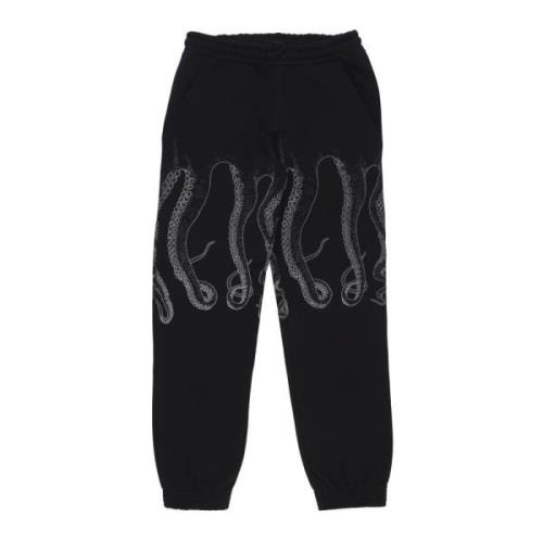 Zwarte Outline Sweatpants Streetwear Octopus , Black , Heren