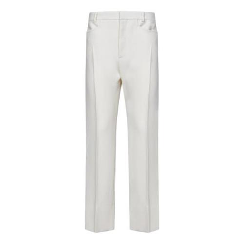 Straight Trousers Tom Ford , White , Dames