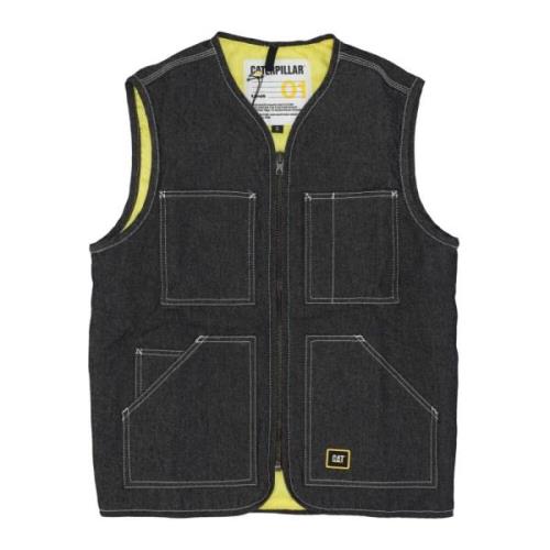 Zwarte Streetwear Unit Vest CAT , Multicolor , Heren