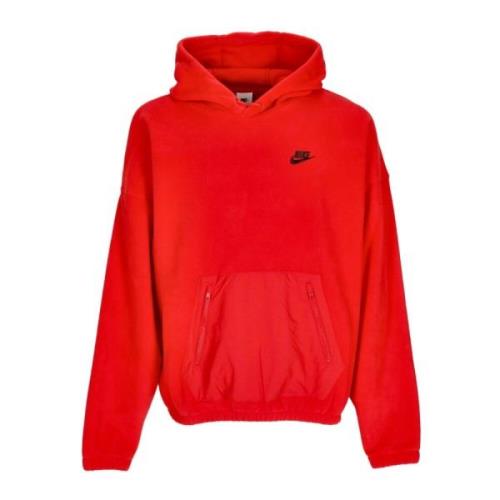 Rood/Zwart Fleece Polar Hoodie Nike , Red , Heren