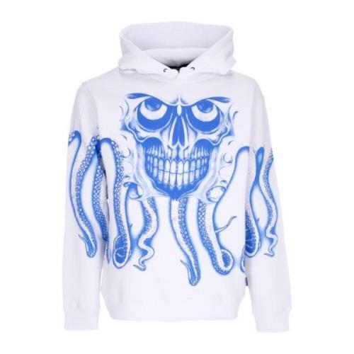 Skull Hoodie Wit Streetwear Octopus , White , Heren