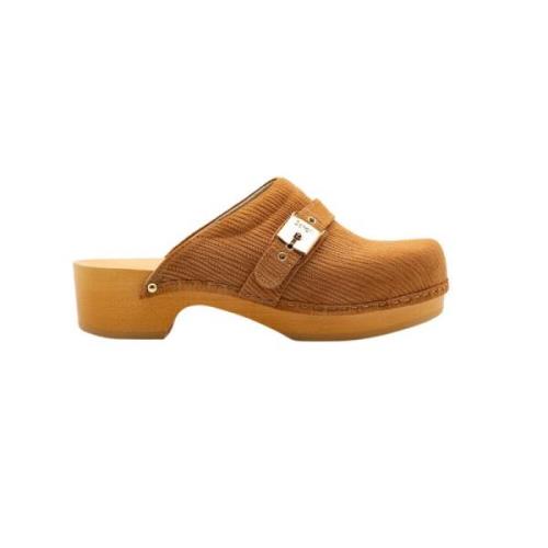 Pescura Clog Cognac Scholl , Brown , Dames