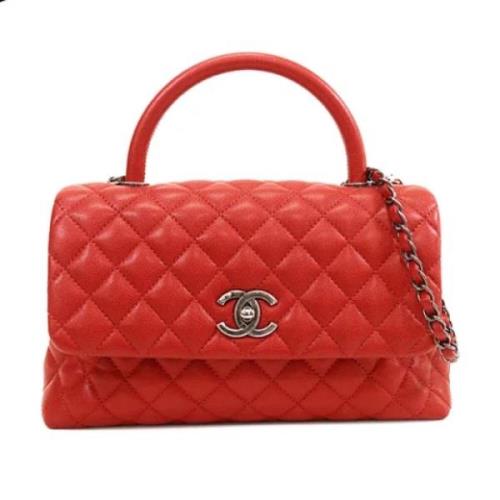 Pre-owned Leather handbags Chanel Vintage , Red , Dames