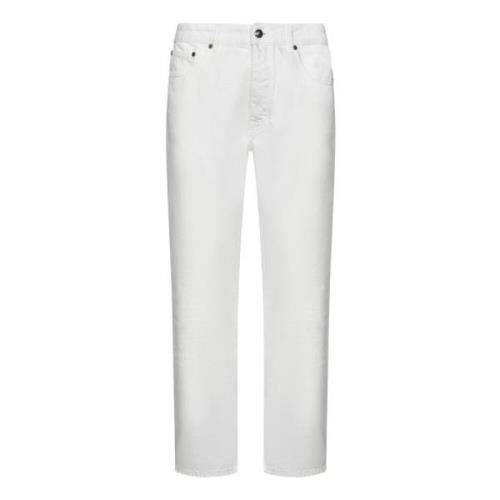 Straight Trousers Palm Angels , White , Heren