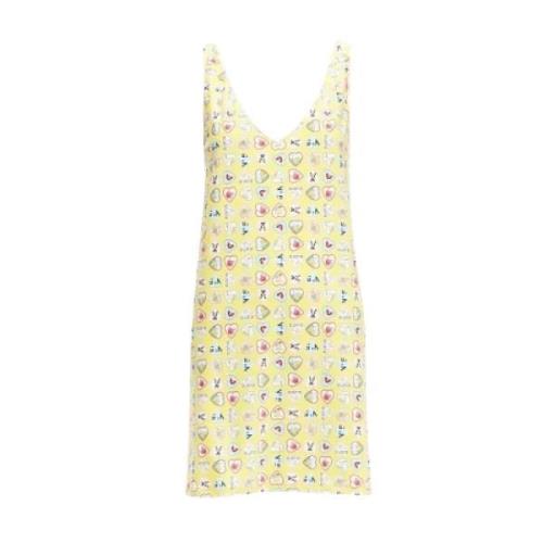 Pre-owned Polyester dresses Chanel Vintage , Yellow , Dames