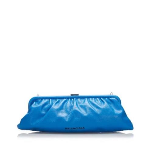 Pre-owned Leather shoulder-bags Balenciaga Vintage , Blue , Dames